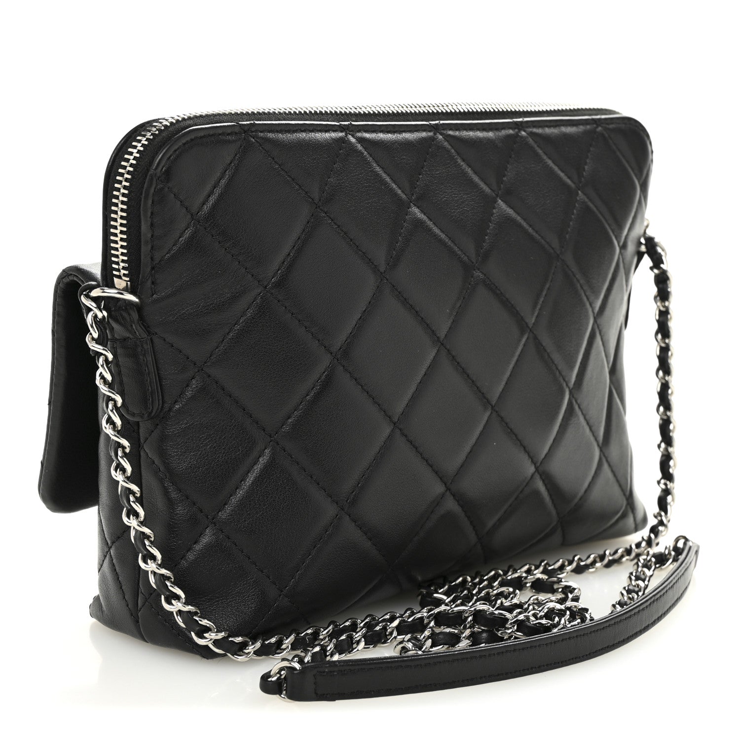 Chanel Lambskin Quilted Crossbody Black 3 of 10