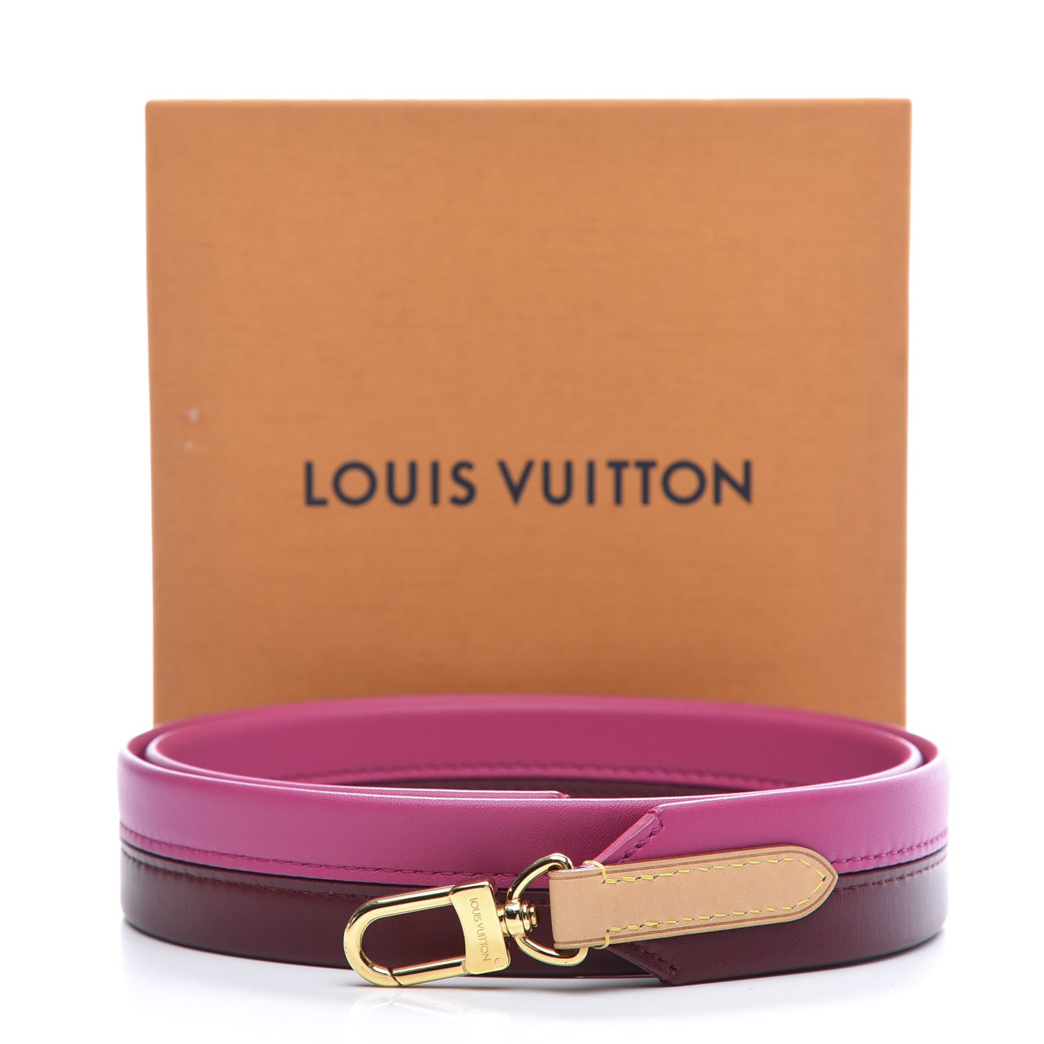 Louis Vuitton Calfskin Cluny BB Shoulder Strap Bordeaux Fuchsia 4 of 4
