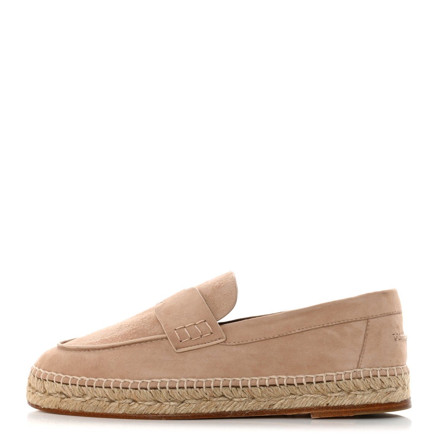 Suede Calfskin Womens Trip Espadrilles 37 Bois de Santal