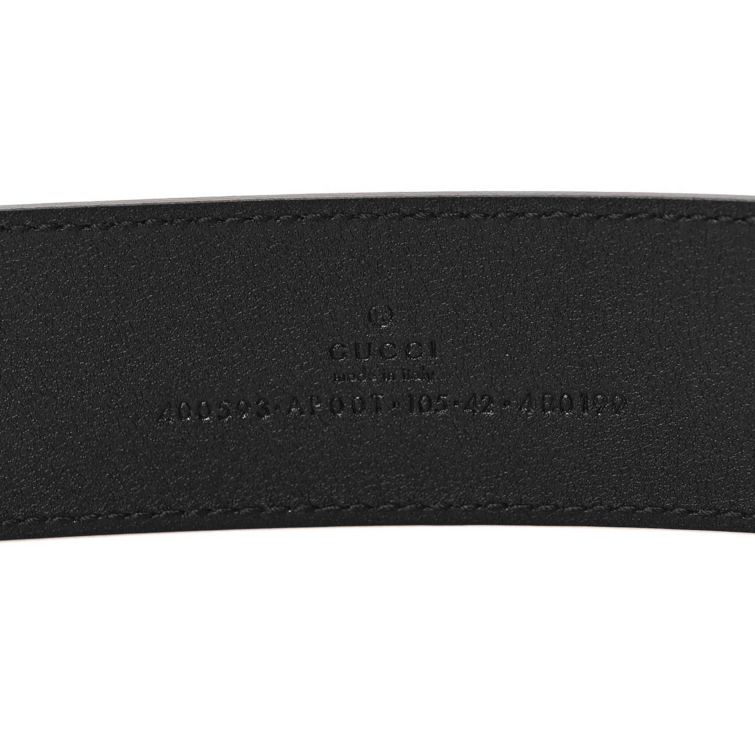 Gucci Textured Calfskin Double G 40mm Belt 105 42 Black 5 of 6