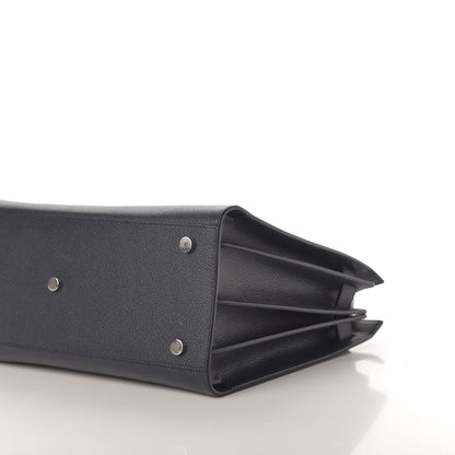 Saint Laurent Grained Calfskin Small Sac De Jour Petrol 10 of 13