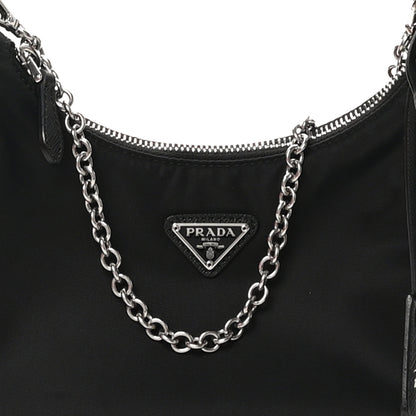 Prada Nylon Re-Edition 2005 Shoulder Bag Black 7 of 11