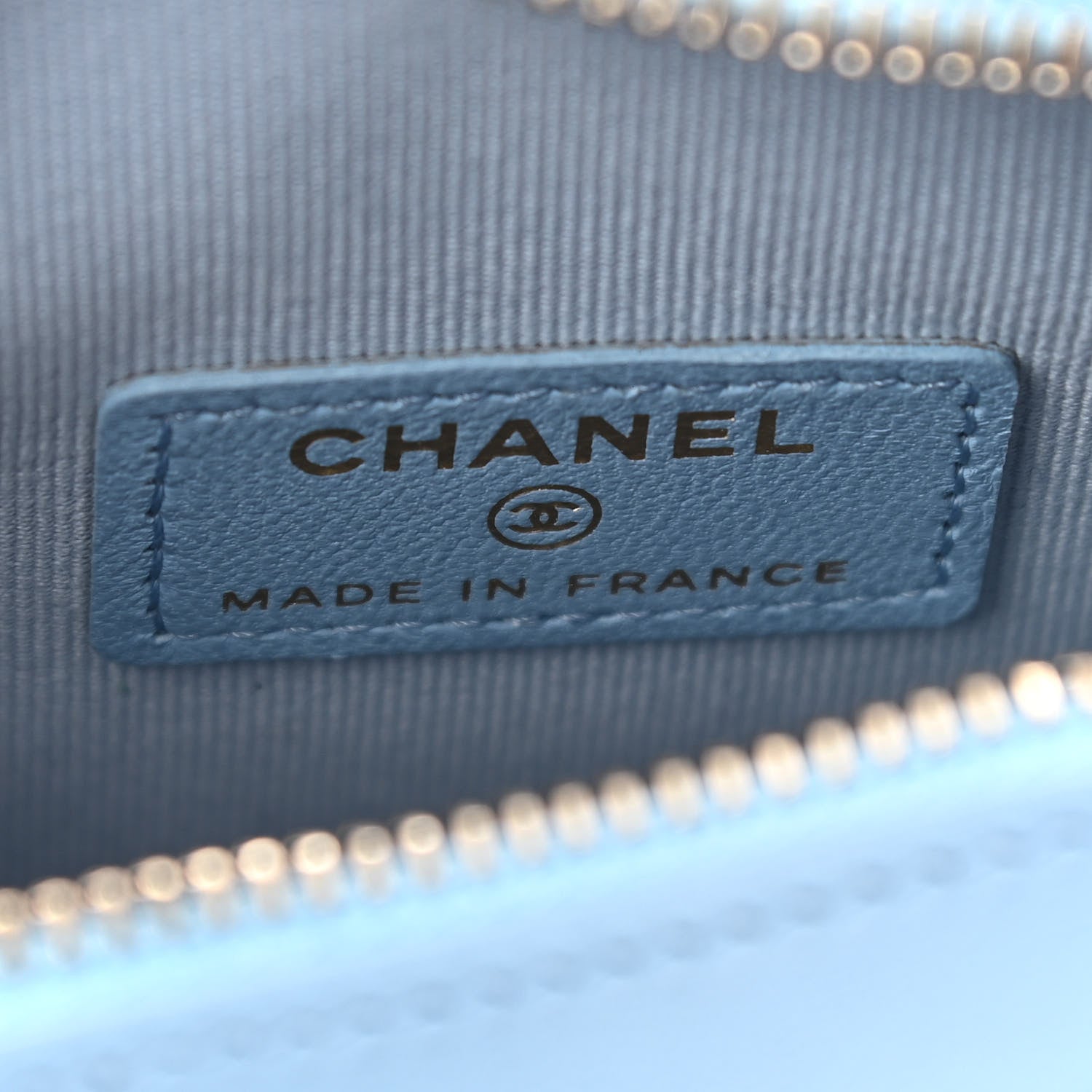 Chanel Lambskin Quilted CC In Love Heart Clutch With Chain Light Blue 6 of 11