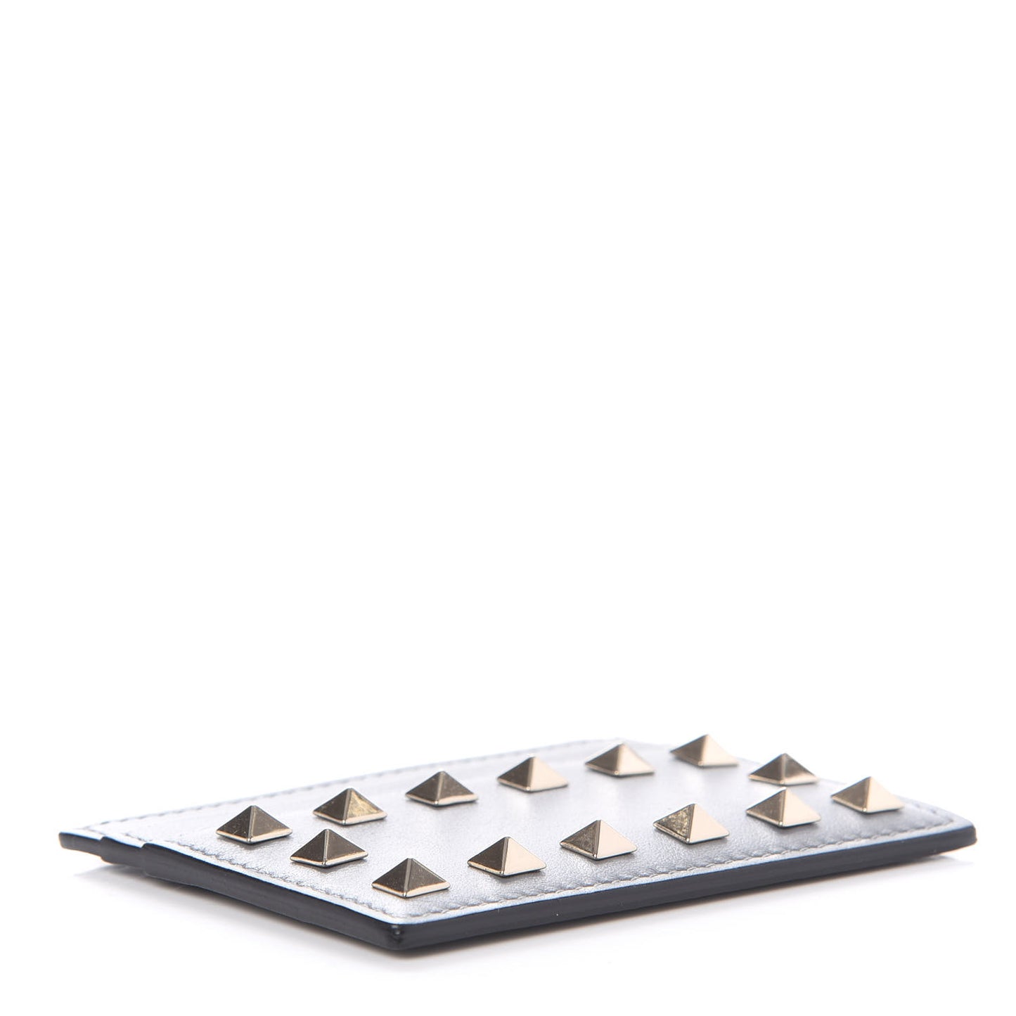 Vitello Rockstud Card Holder Grey
