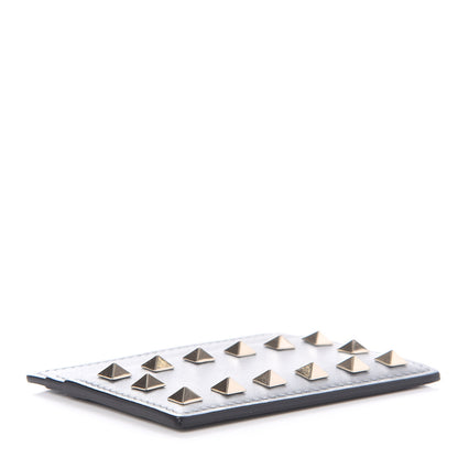 Valentino Garavani Vitello Rockstud Card Holder Grey 4 of 7