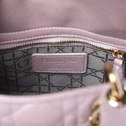 Christian Dior Metallic Calfskin Cannage Mini Lady Dior Pink 6 of 9