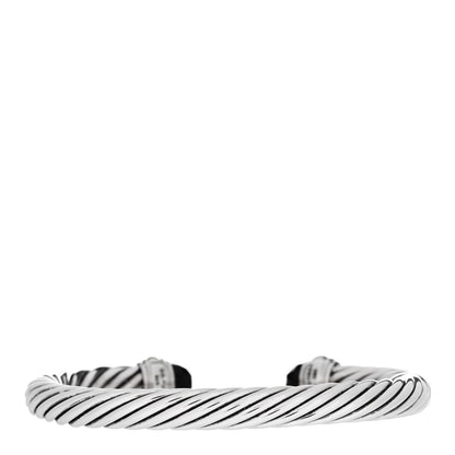 David Yurman Sterling Silver 14K Yellow Gold Black Onyx 7mm Cable Classics Bracelet 2 of 3