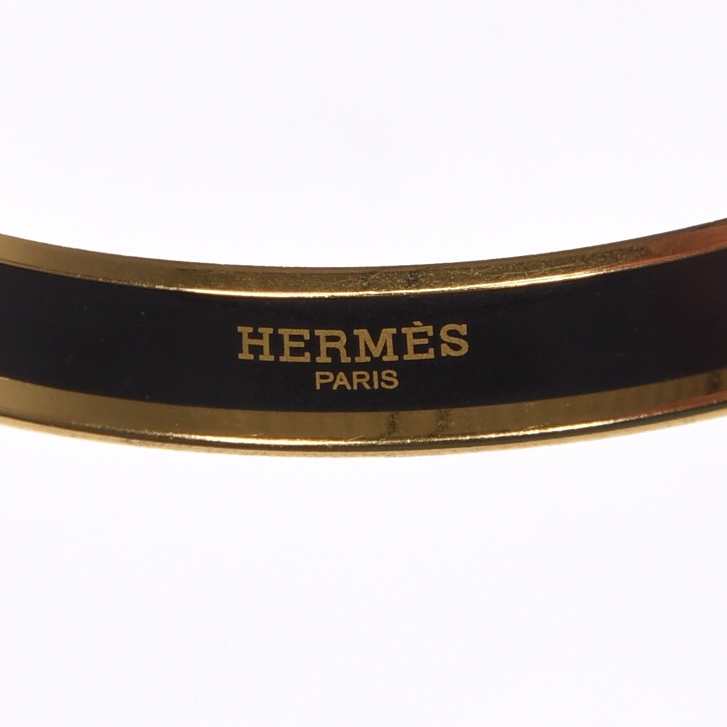 Hermes Enamel Printed Narrow Balcons Du Guadalquivir Bracelet 70 Black 4 of 6