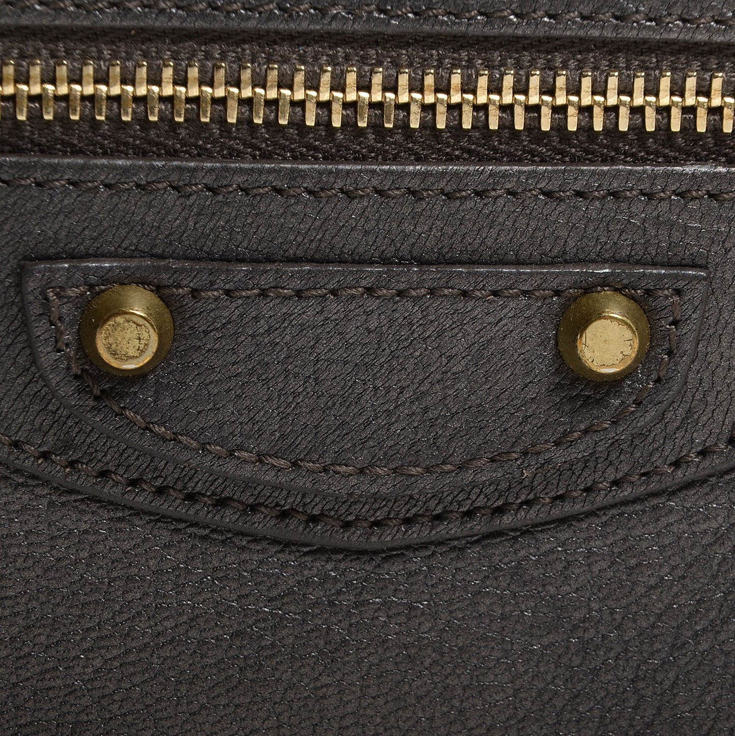 Agneau Classic Gold Hardware Pearly Money Wallet Bronze