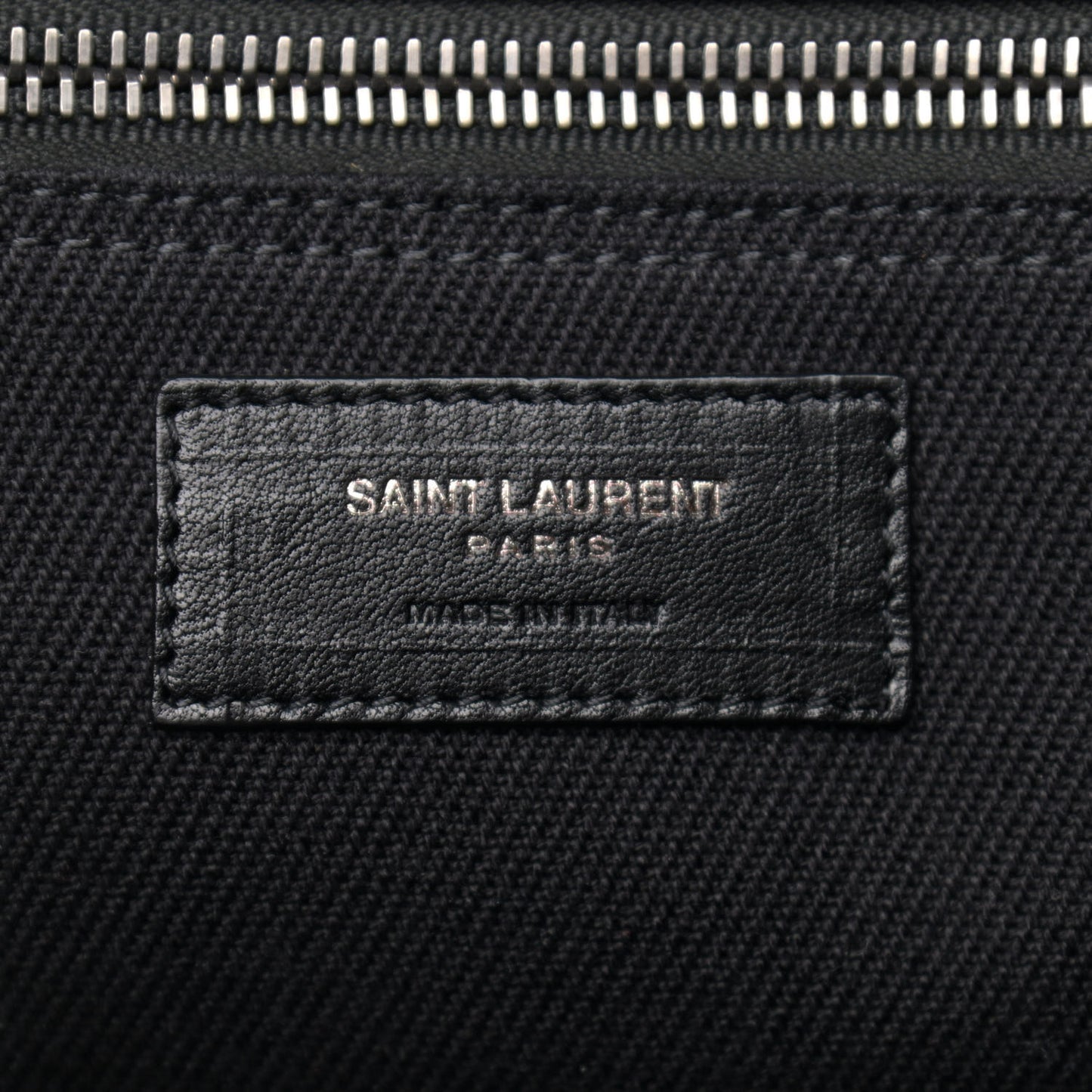 Linen Calfskin Rive Gauche Tote Black
