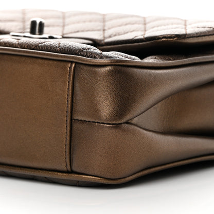 Chanel Metallic Goatskin Quilted Mini Square Flap Bronze 10 of 11