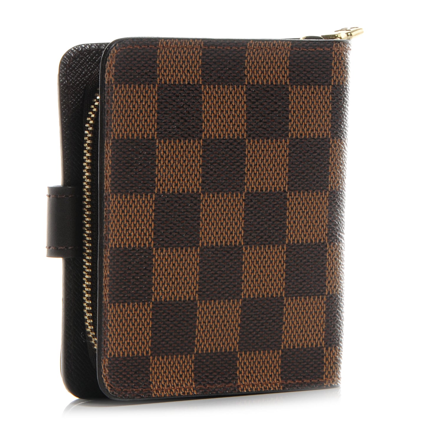 Damier Ebene Zippe Zipped Compact Wallet