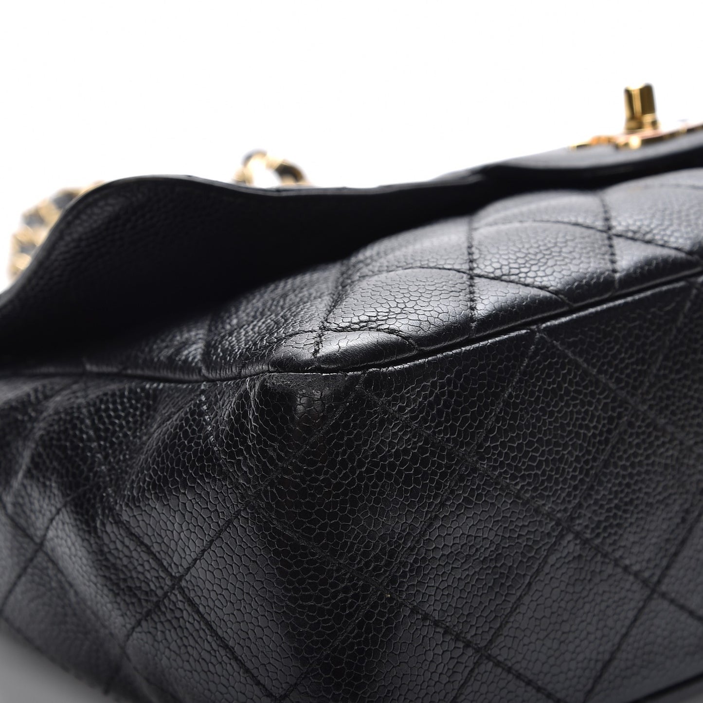 Caviar Quilted Jumbo Single Flap Black