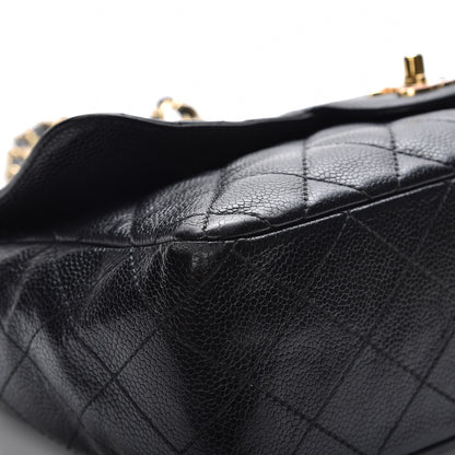 Chanel Caviar Quilted Jumbo Single Flap Black 8 of 14