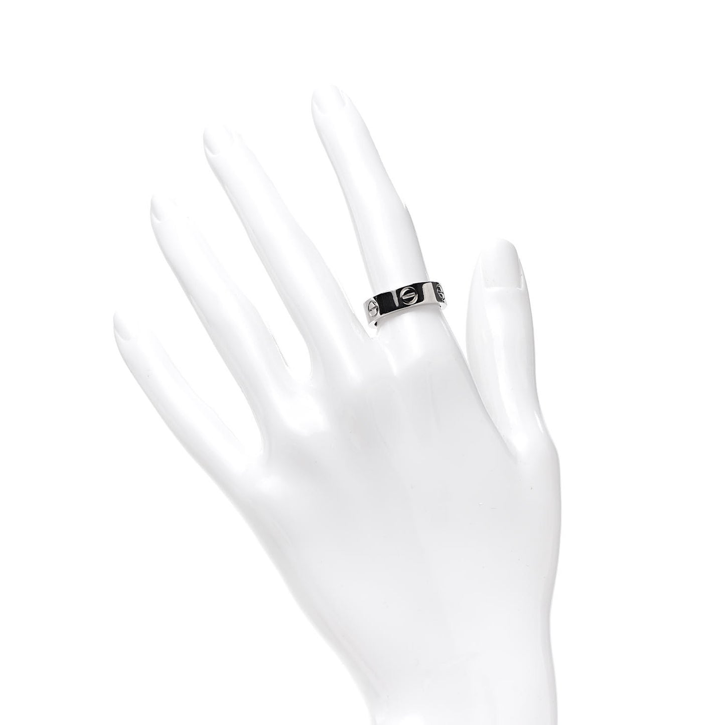 18K White Gold 5.5mm LOVE Ring 52 6