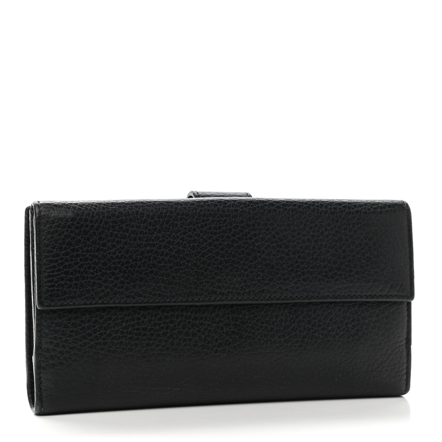 Gucci Pebbled Calfskin Continental Wallet Black 3 of 8