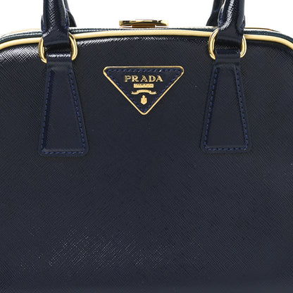 Prada Saffiano Vernice Pyramid Bag Royal Azzurr 7 of 9