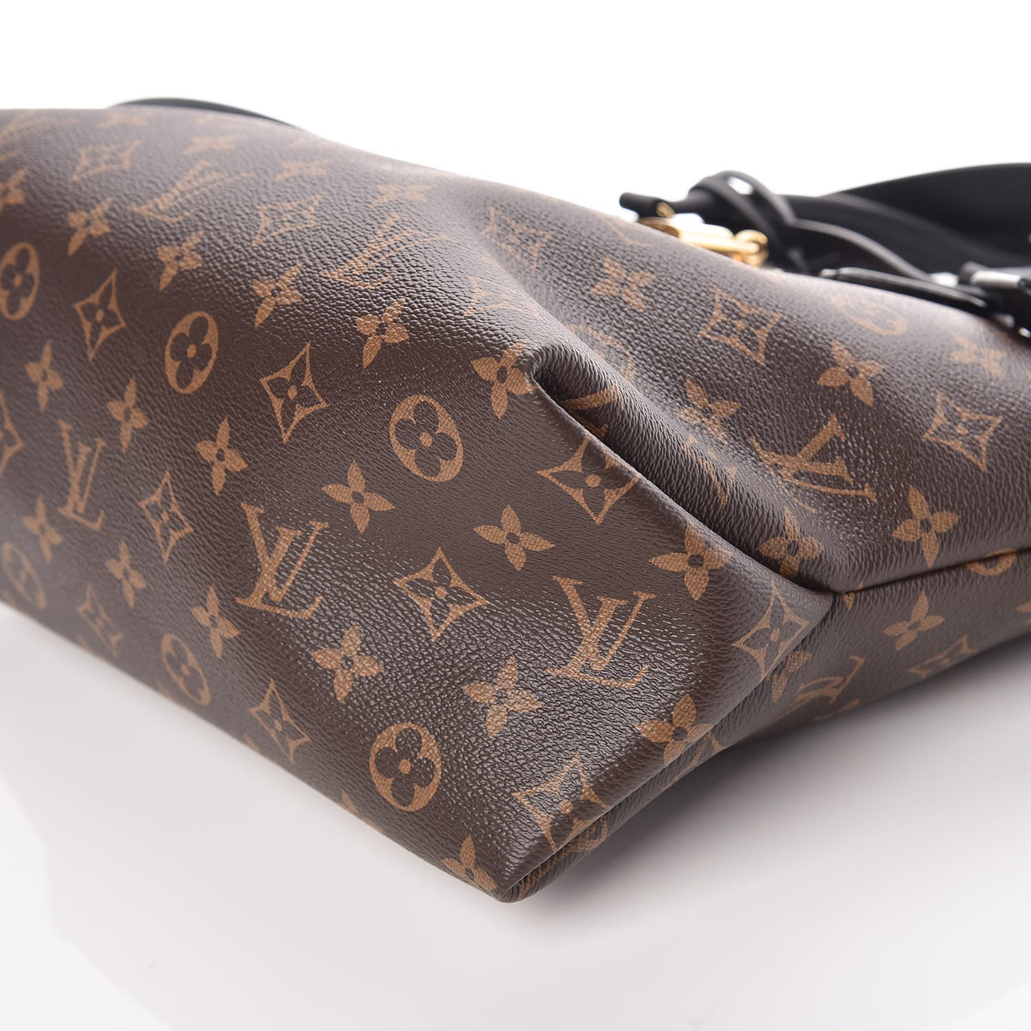 Monogram Flower Zipped Tote MM Black
