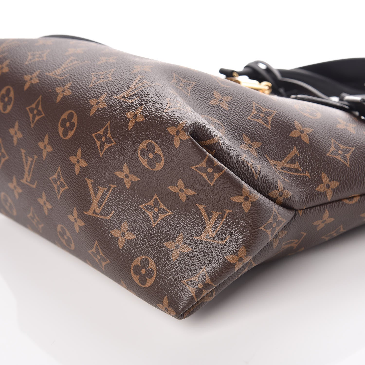 Louis Vuitton Monogram Flower Zipped Tote MM Black 7 of 11