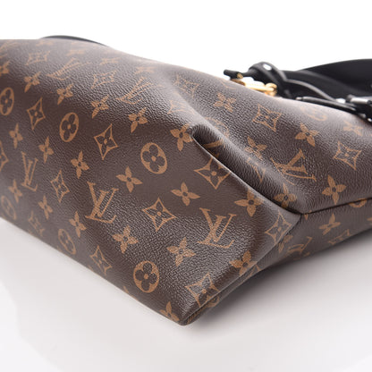 Louis Vuitton Monogram Flower Zipped Tote MM Black 7 of 11