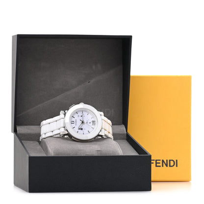 Fendi Stainless Steel Ceramic 38mm Chronograph Quartz Watch White 5 of 5