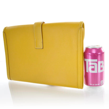 Hermes Courchevel Jige Clutch Jaune 2 of 6