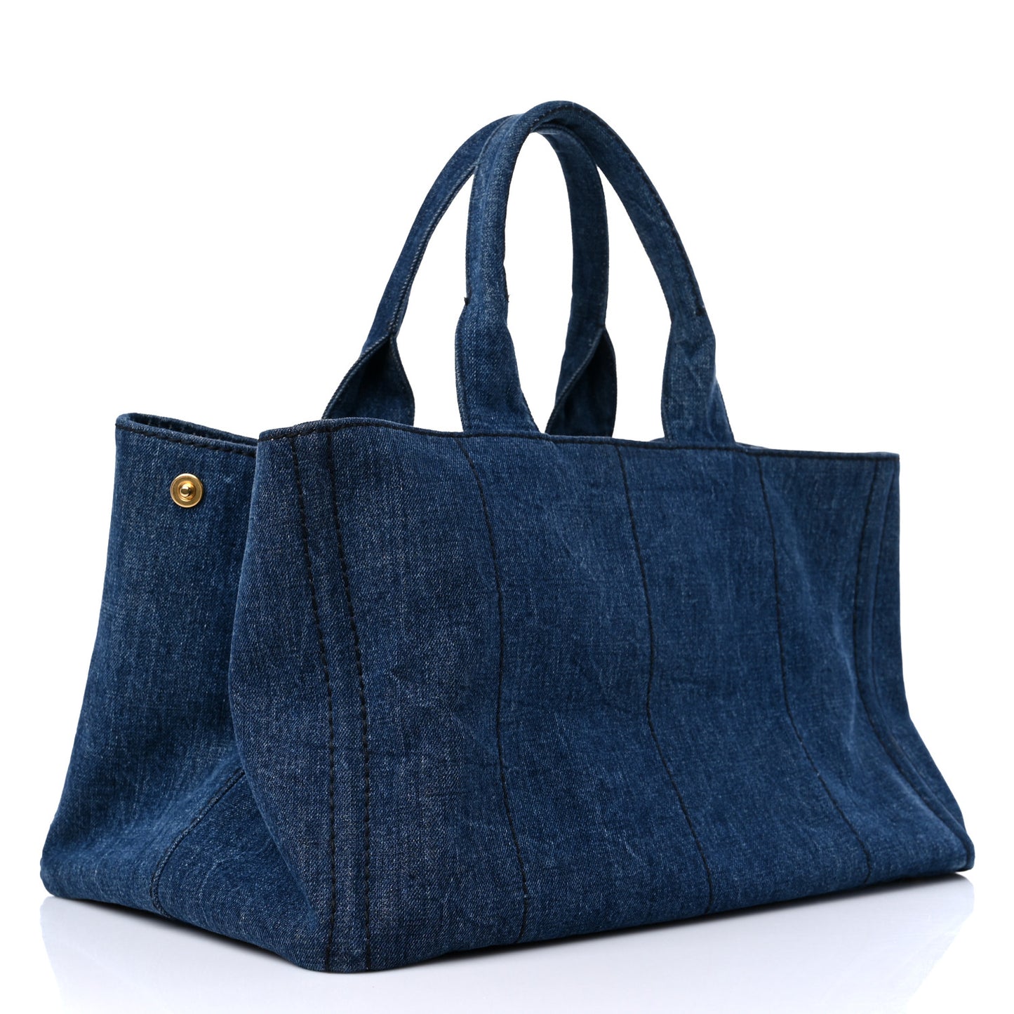 Denim Logo Tote Bleu