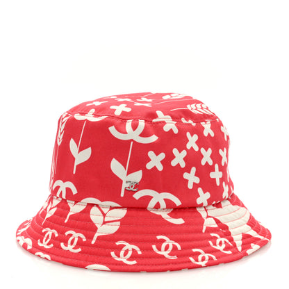 Chanel Cotton Bucket Hat M Red White 1 of 8