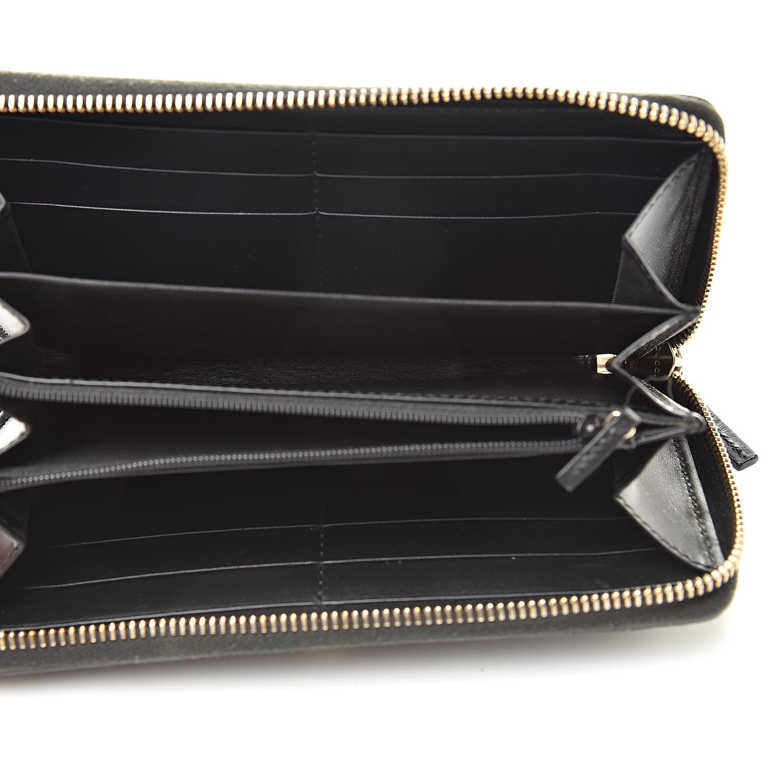 Gucci Guccissima Bow Zip Around Wallet Black 5 of 15
