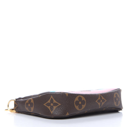 Louis Vuitton Monogram 2016 Christmas Animation Mini Pochette Accessories Rose Ballerine 4 of 8