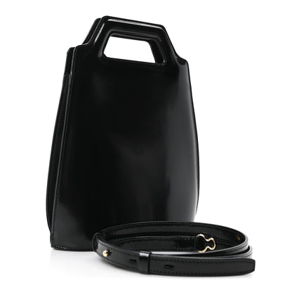 Salvatore Ferragamo Brushed Calfskin North South Wanda Top Handle Bag Black 3 of 9