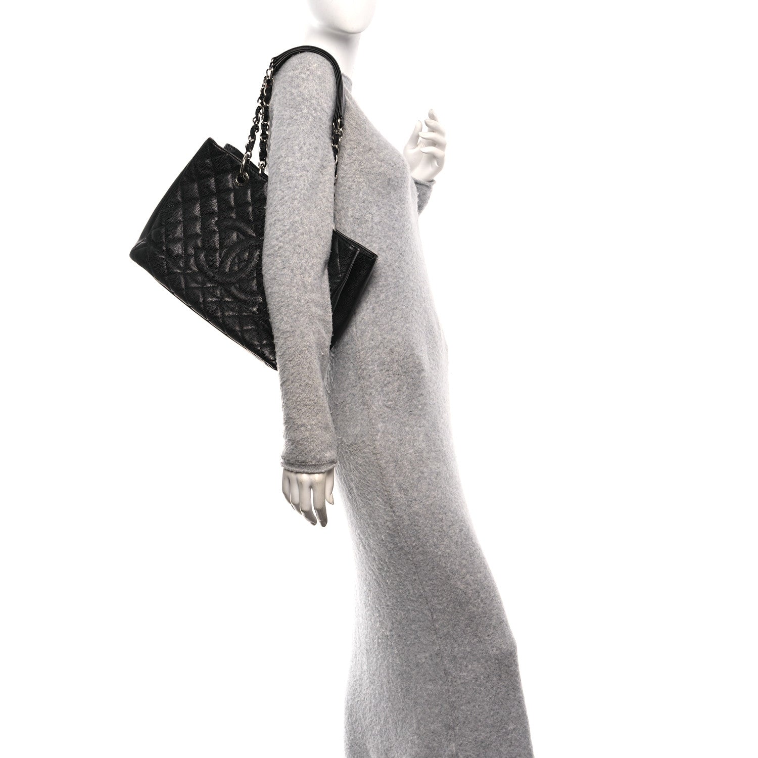 Chanel Caviar Quilted Grand Shopping Tote GST Black 2 of 11