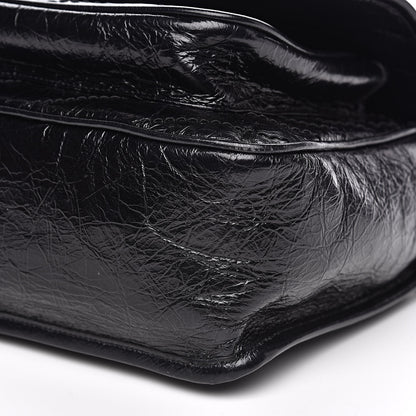 Saint Laurent Crinkled Calfskin Matelasse Monogram Medium Niki Chain Satchel Black 9 of 11
