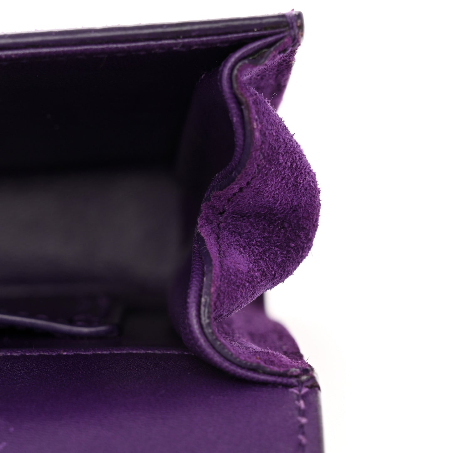 Suede Small Classic Monogram Kate Tassel Satchel Purple