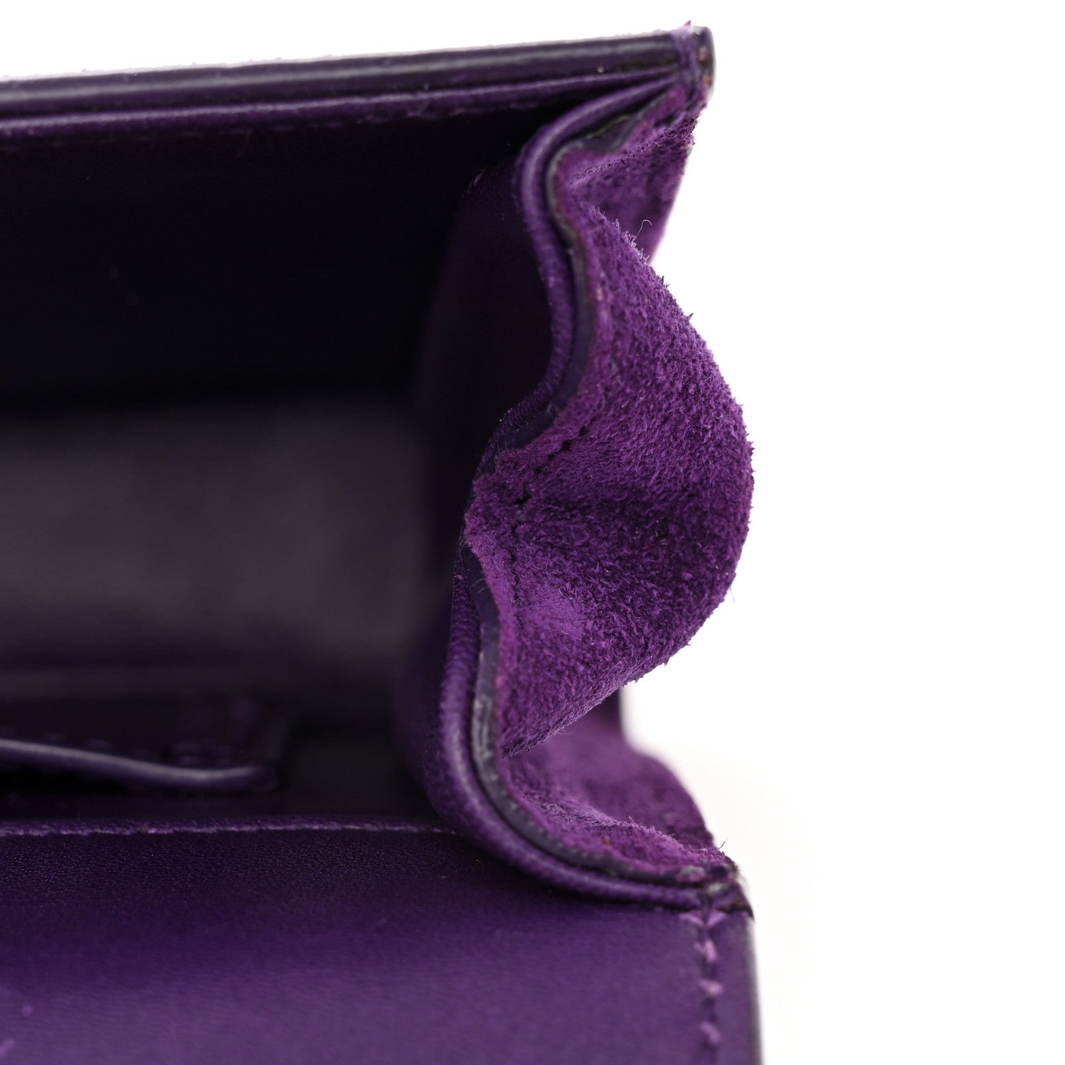 Saint Laurent Suede Small Classic Monogram Kate Tassel Satchel Purple 14 of 16
