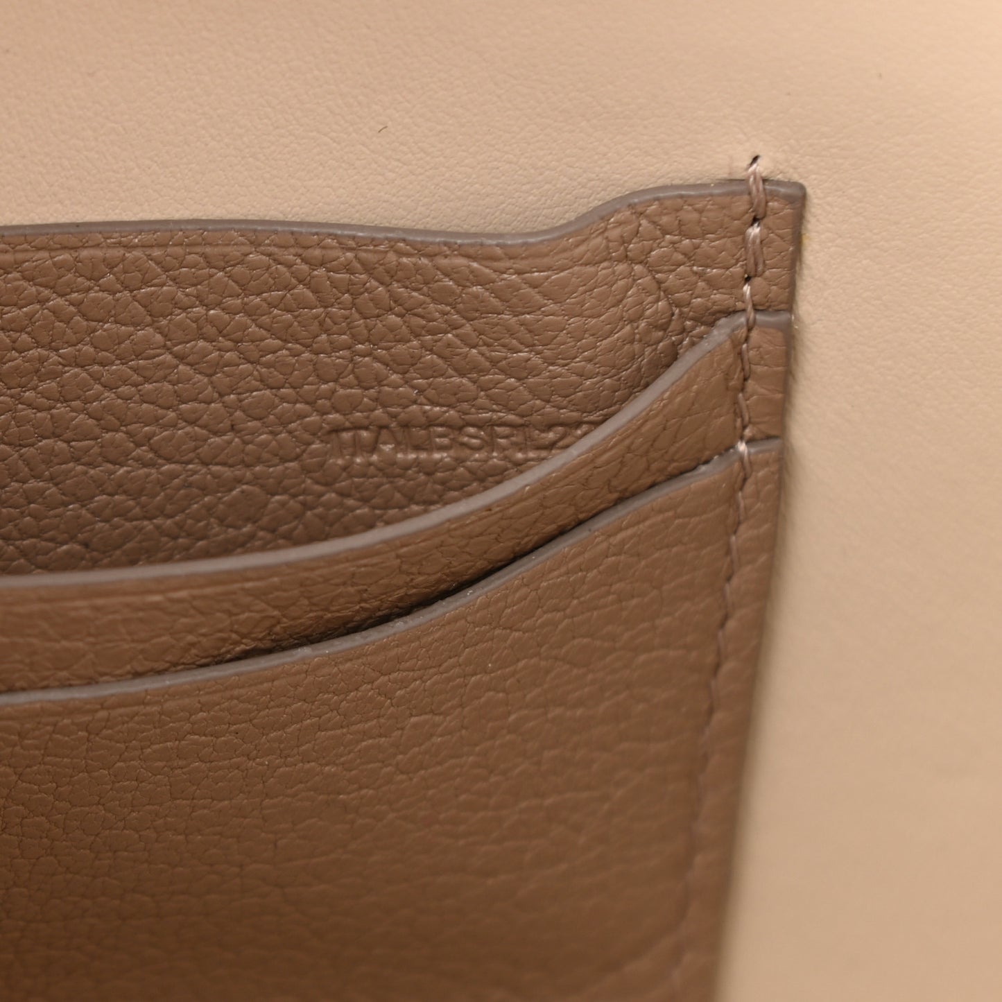 Goatskin Mini Hayes D-Ring Crossbody Bag Beige