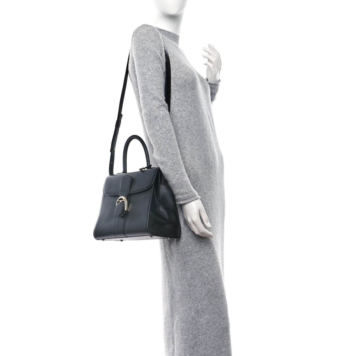 Box Calfskin MM Brillant Satchel Black