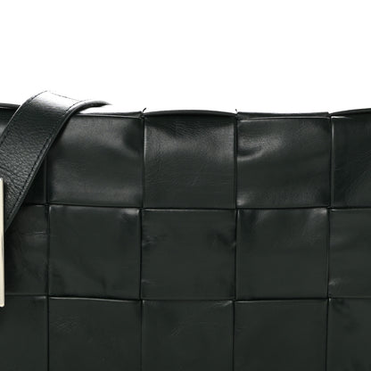 Bottega Veneta Paper Calfskin Maxi Intreccio Cassette Crossbody Bag Inkwell 7 of 9