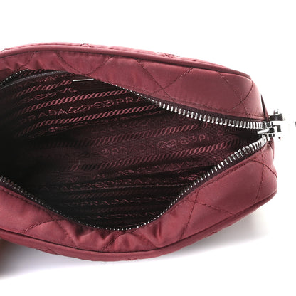 Prada Nylon Tessuto Impuntu Quilted Crossbody Bag Granato 4 of 7