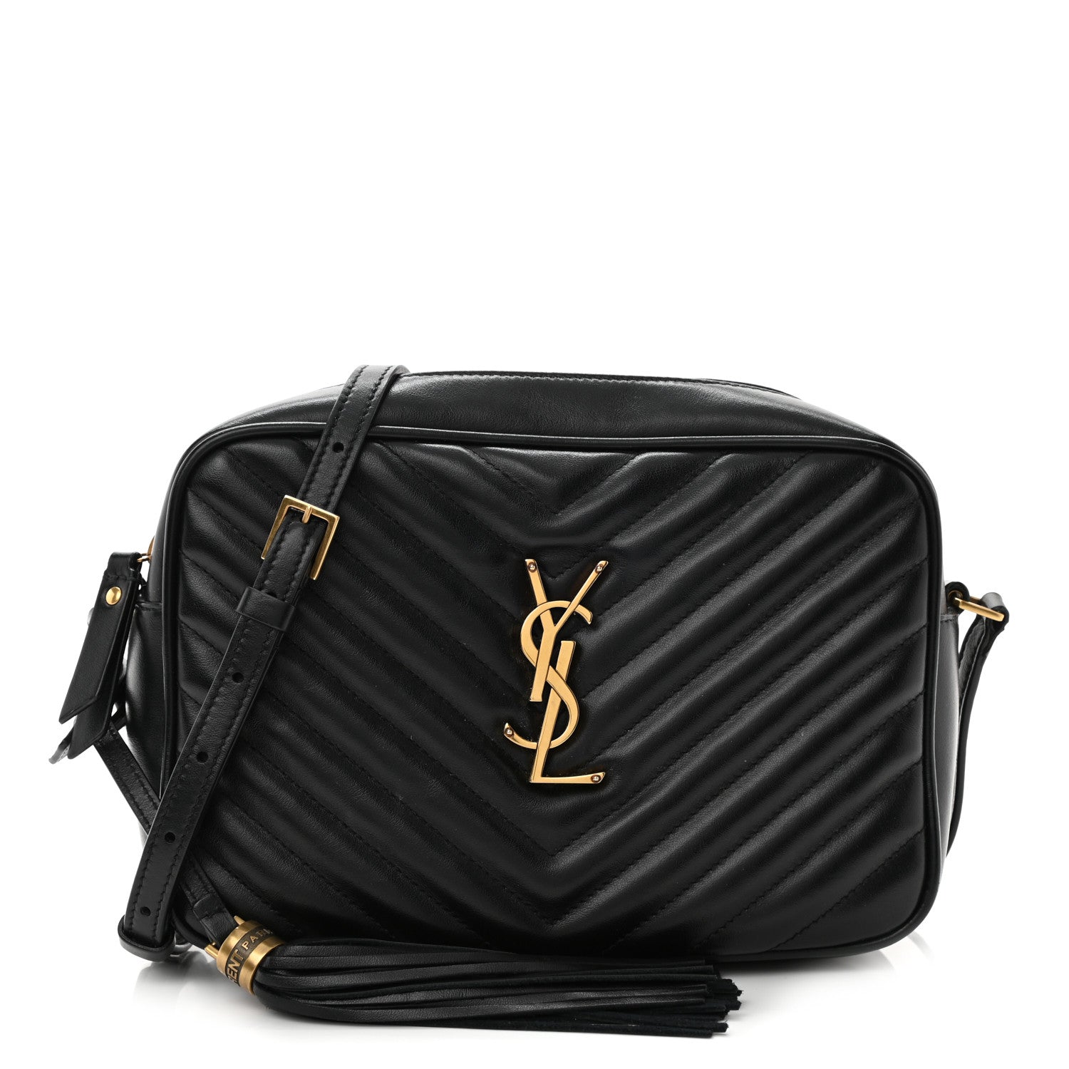 Saint Laurent Calfskin Matelasse Monogram Lou Camera Bag Black 2 of 21