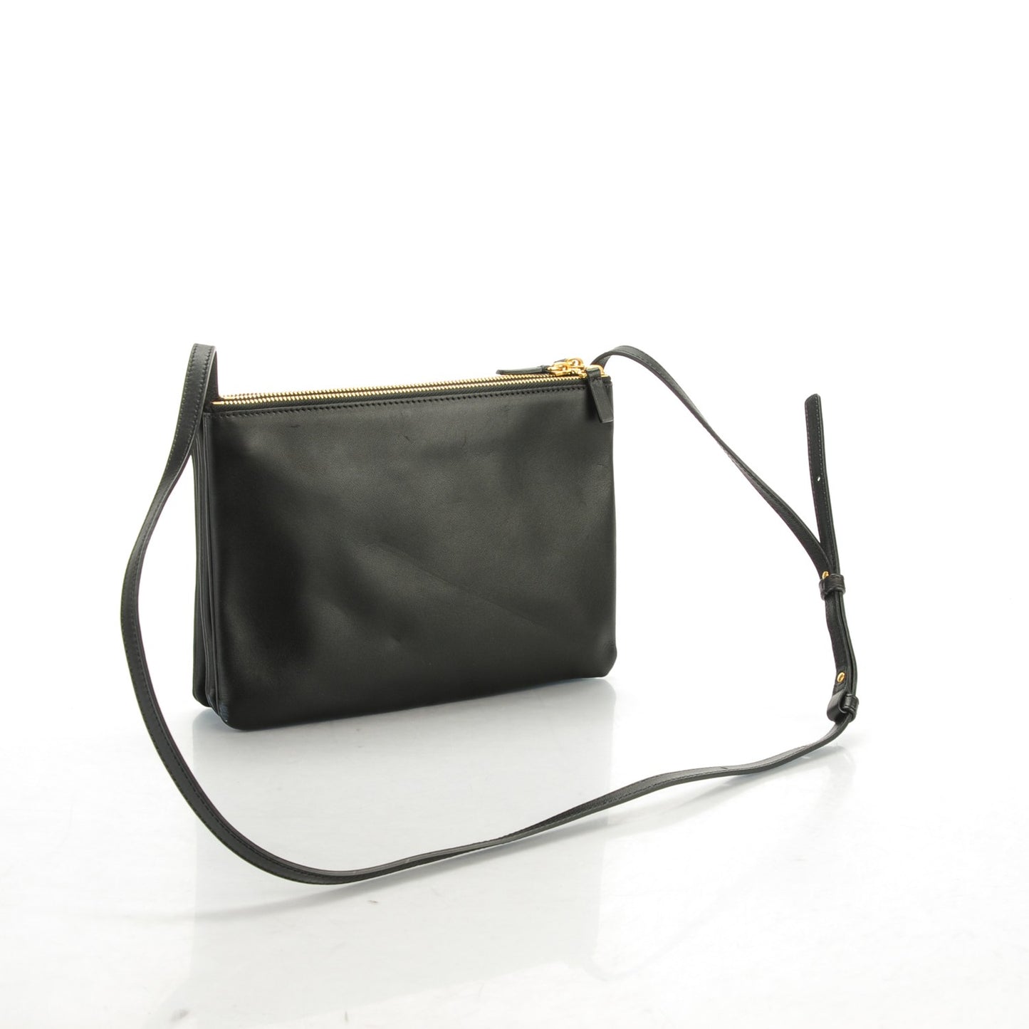 Lambskin Large Trio Crossbody Bag Black