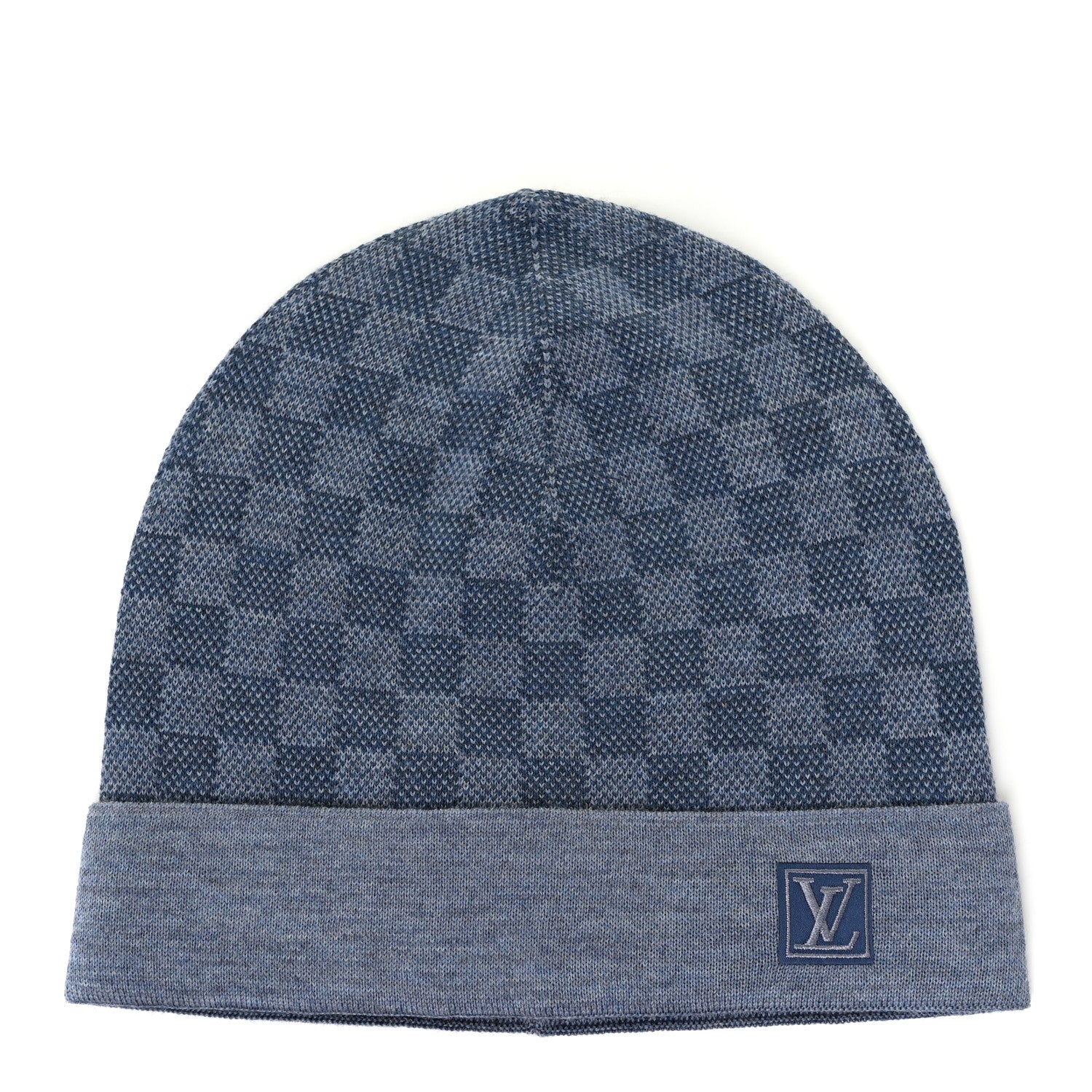 Louis Vuitton Wool Petit Damier Hat NM Light Blue 1 of 4