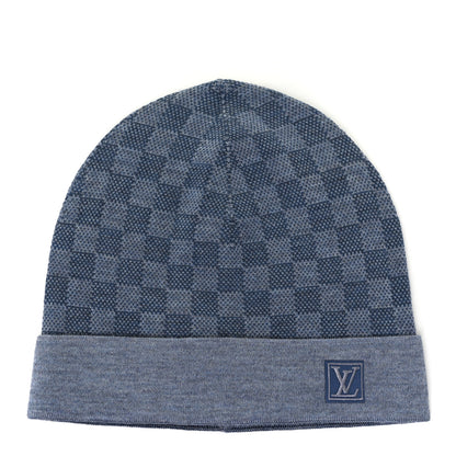 Louis Vuitton Wool Petit Damier Hat NM Light Blue 1 of 4