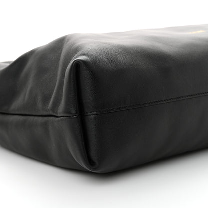 Loewe Mellow Nappa Donut Chain Large Flamenco Knot Clutch Black 9 of 10