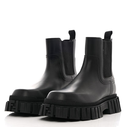 Fendi Calfskin Rubber Mens Fendi Force Chelsea Boots 9 Black 3 of 12