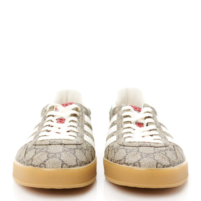 Gucci X ADIDAS GG Supreme Monogram Mens Gazelle Sneakers 10.5 Beige Ebony Off White New Shamarock 2 of 9