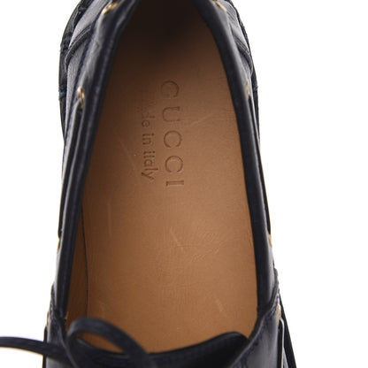 Gucci Calfskin Mens Delta Boat Loafer 8.5 Black 6 of 9