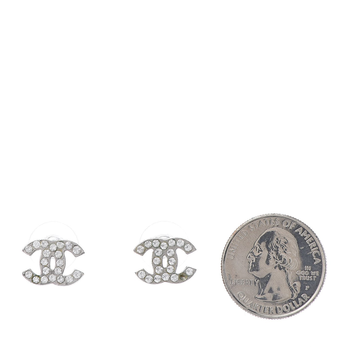 Crystal Mini Timeless CC Earrings Silver