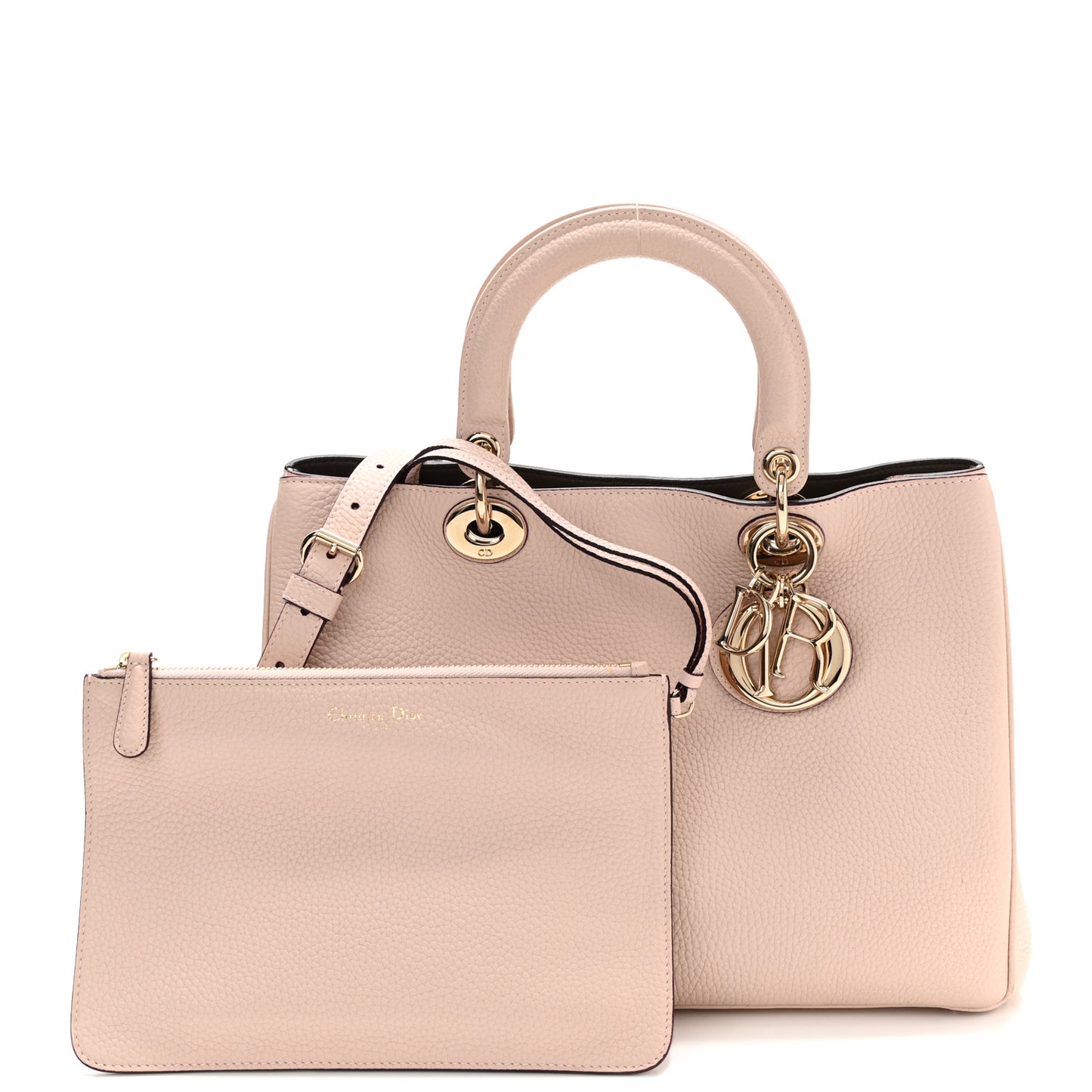 Bullcalf Medium Diorissimo Tote Rose Poudre
