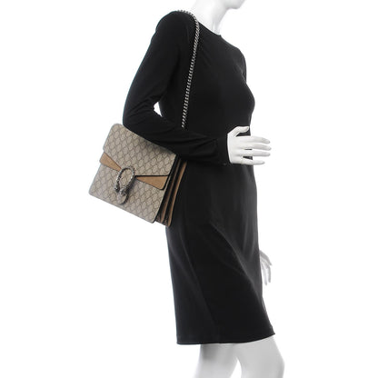 Gucci GG Supreme Monogram Medium Dionysus Shoulder Bag Taupe 3 of 10